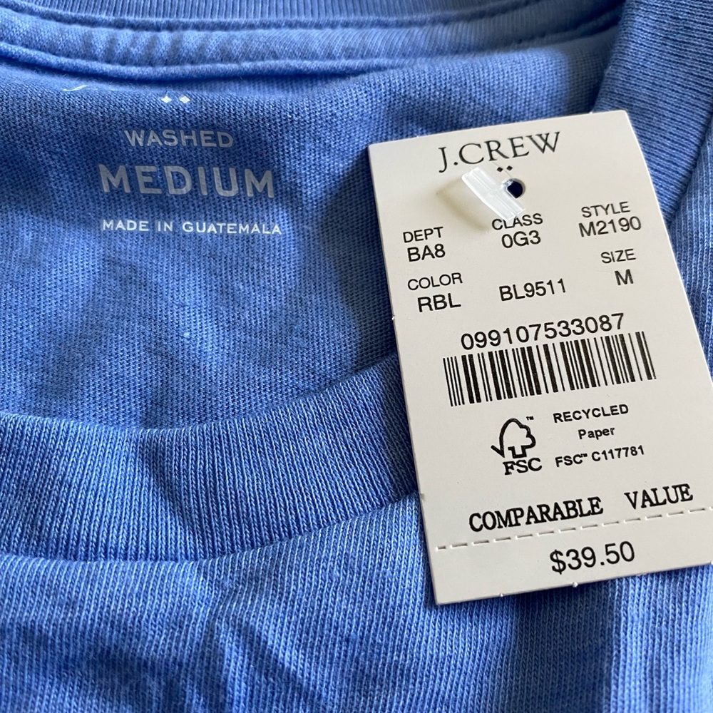 J. Crew Navy Washed Tee